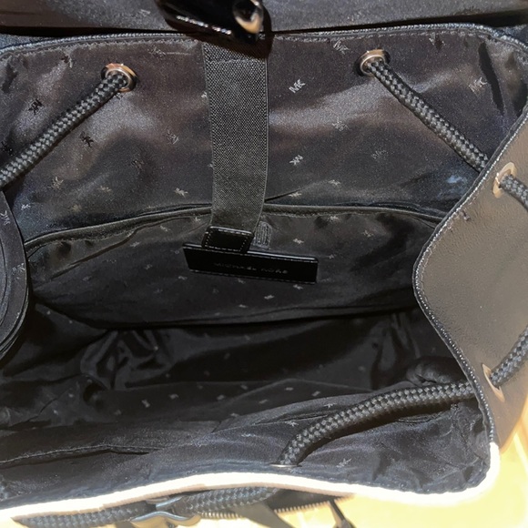 MK two tone backpack/ Black, green, and white/ 10/10 condition - Picture 3 of 3